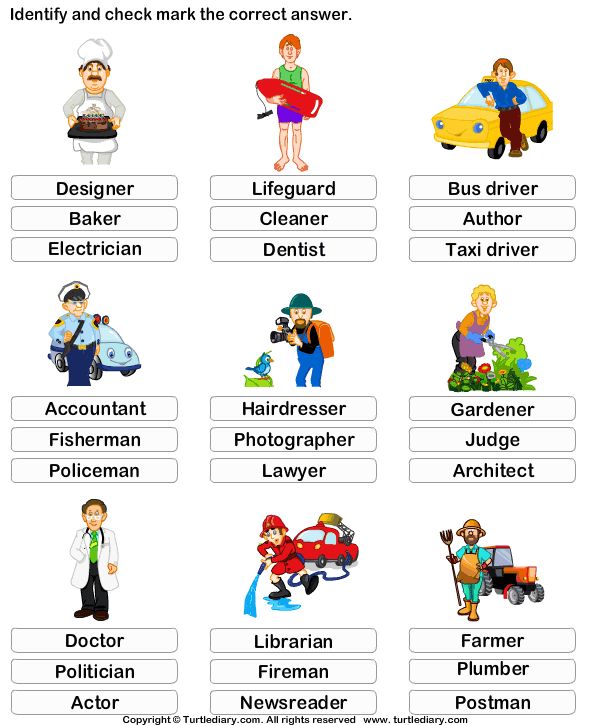 Jobs Worksheet For Preschool  59612