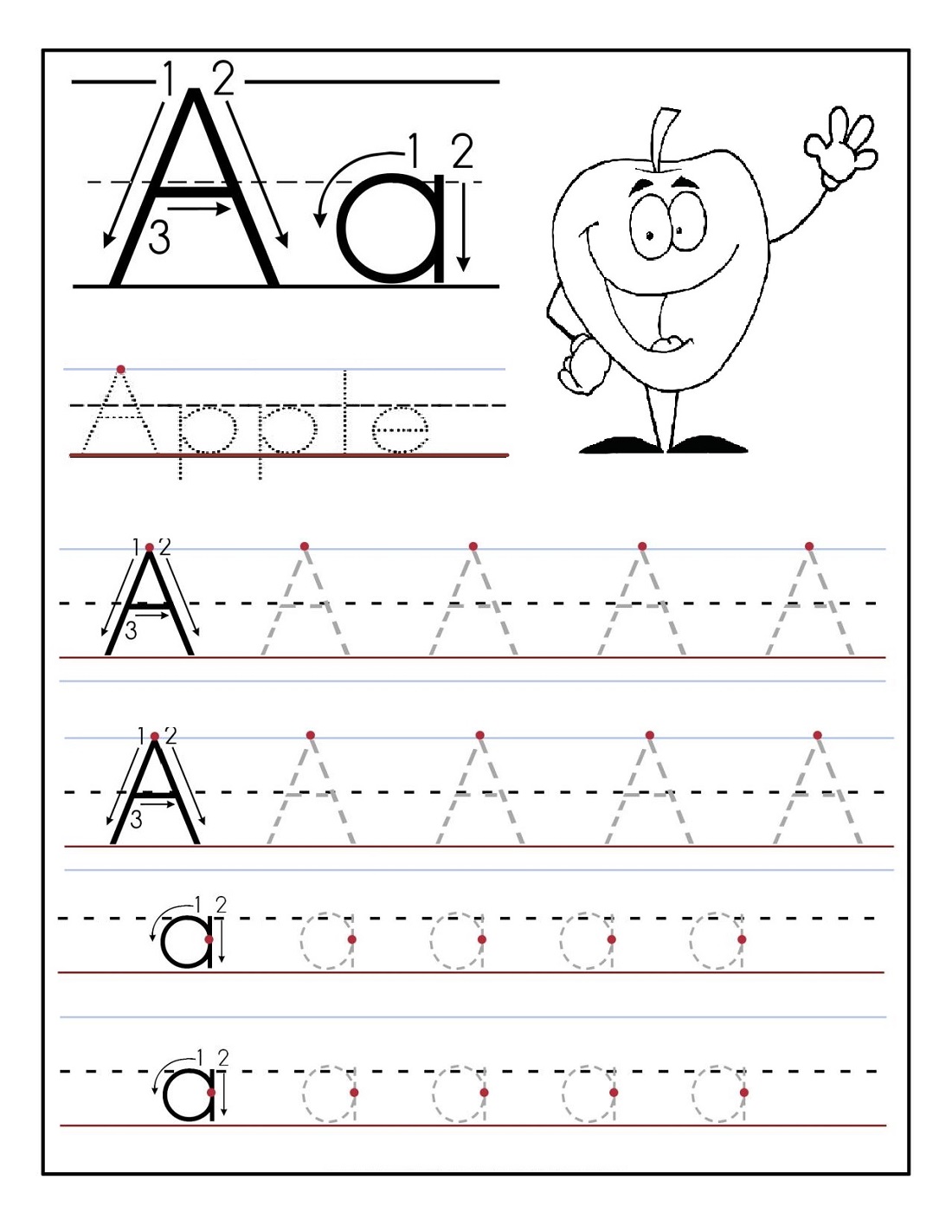 Kindergarten Alphabet Worksheets Tracing 660512