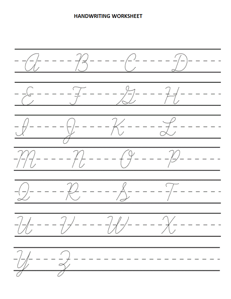 Kindergarten Cursive Handwriting Worksheets 620115