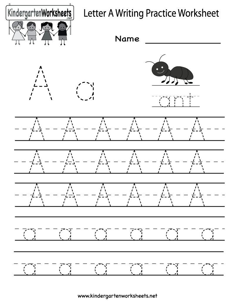 Kindergarten Printing Letters Worksheets 19996