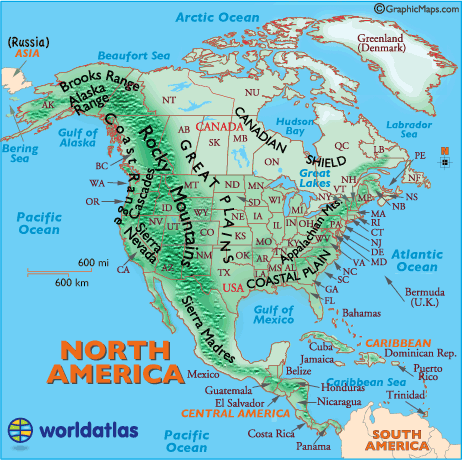 Landforms Of North America, North American Mountain Ranges