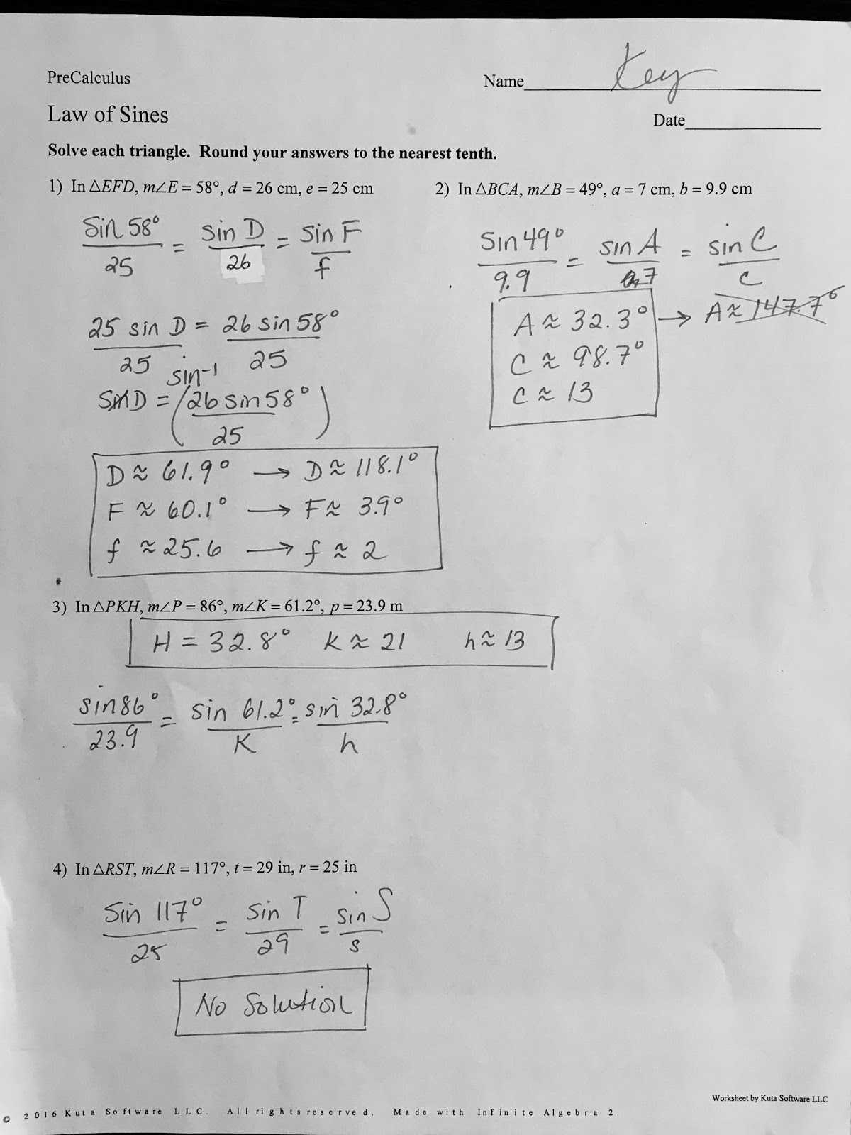 Law Of Sines Worksheet Illuminations 435396