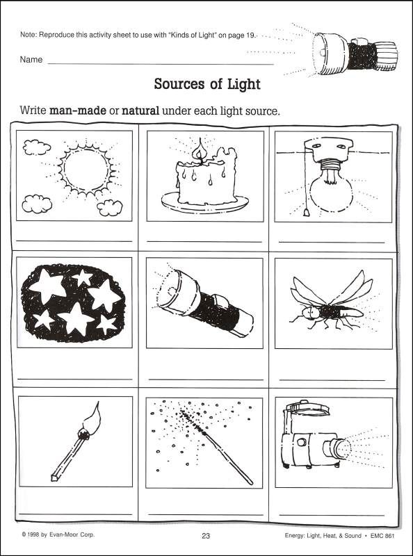 Light Worksheets For First Grade 275759