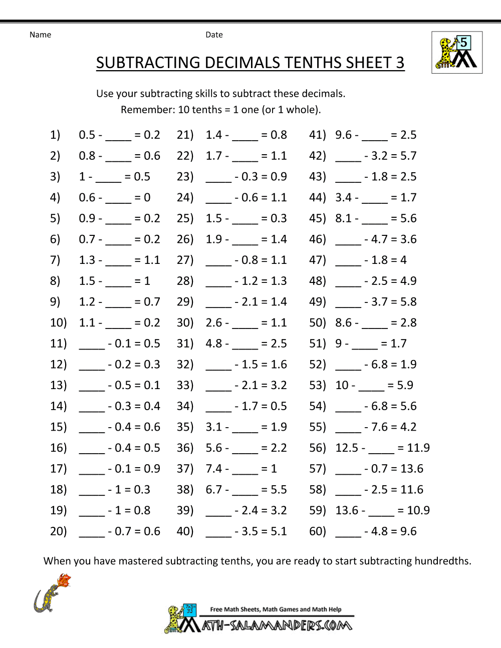 Math Homework Worksheets 5th Grade 159330