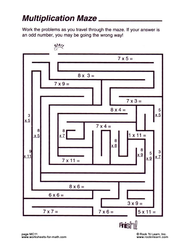 Math Maze Worksheets Middle School 156514