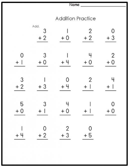 Math Worksheets For Kindergarten Free Printables 509129