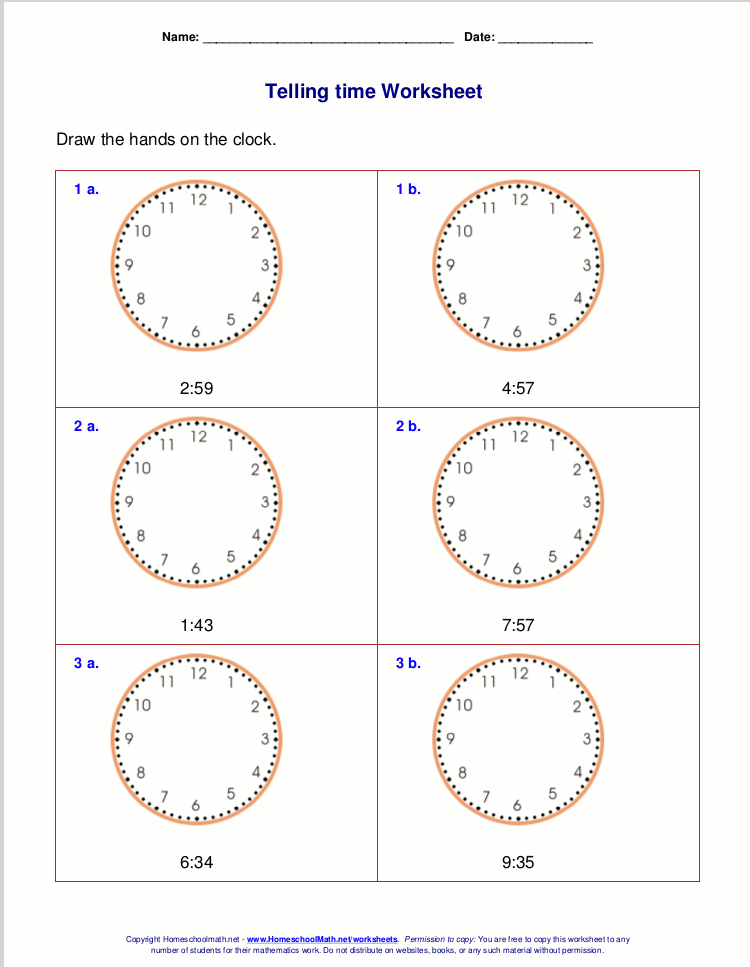 Math Worksheets Grade 3 Time 1101156
