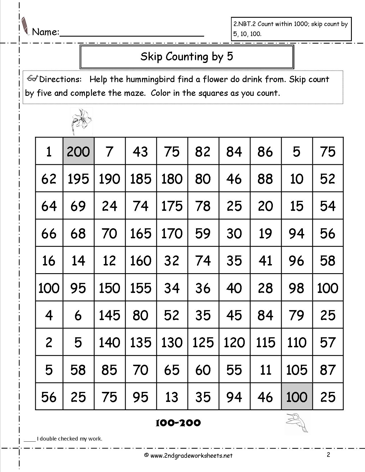 Math Worksheets Skip Counting By 5s 477666 Free Worksheets Samples