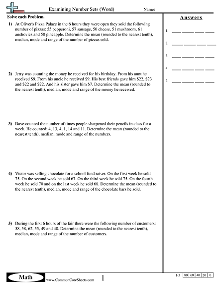 mean median and mode questions grade 6