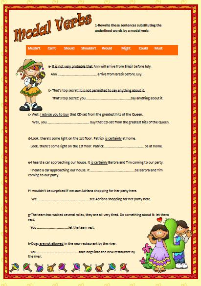 Modal Verbs Worksheet Iii