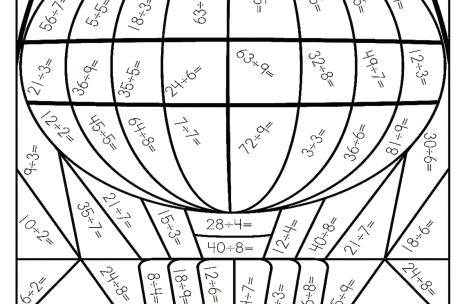 Multiplication And Division Coloring Worksheets