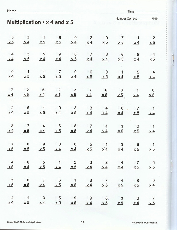 Multiplication Worksheets 4th Grade Printable 858908