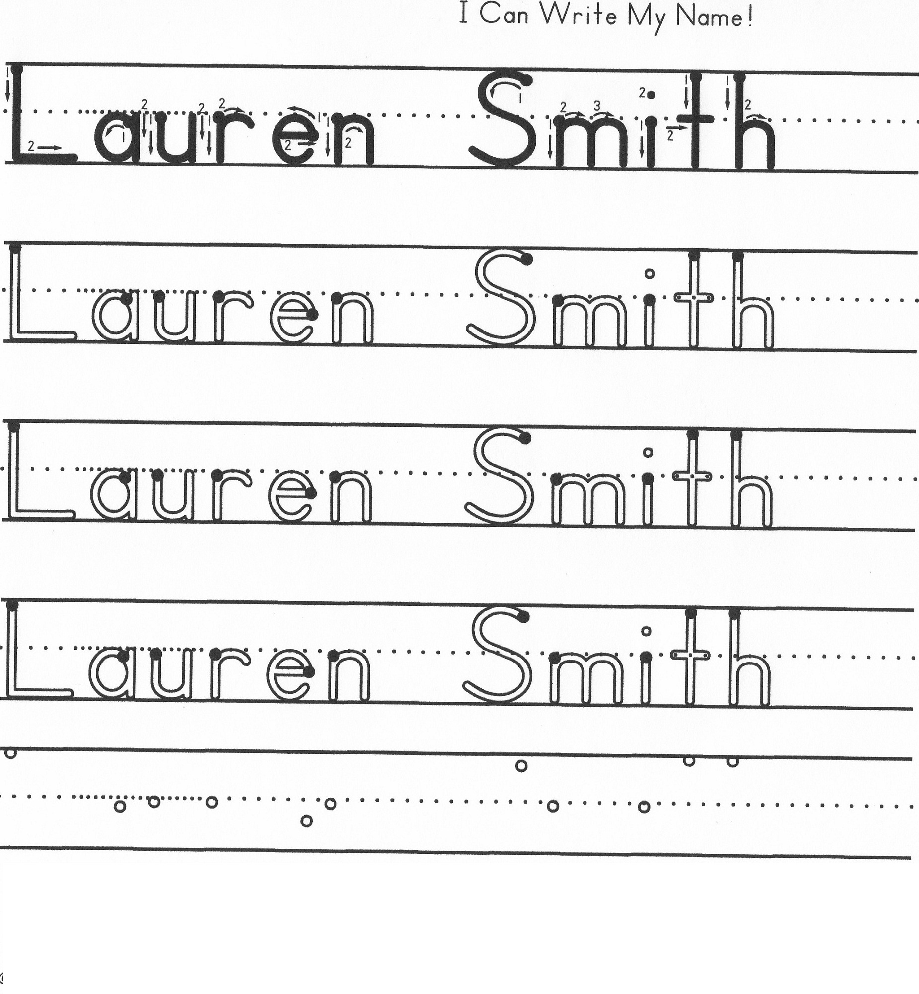 Name Tracing Worksheets For Kindergarten 1326369