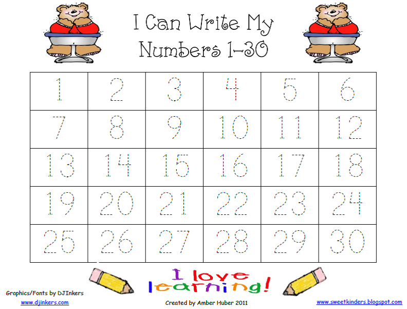 Number Tracing Worksheets 1 30 The Best Worksheets Image | Free ...