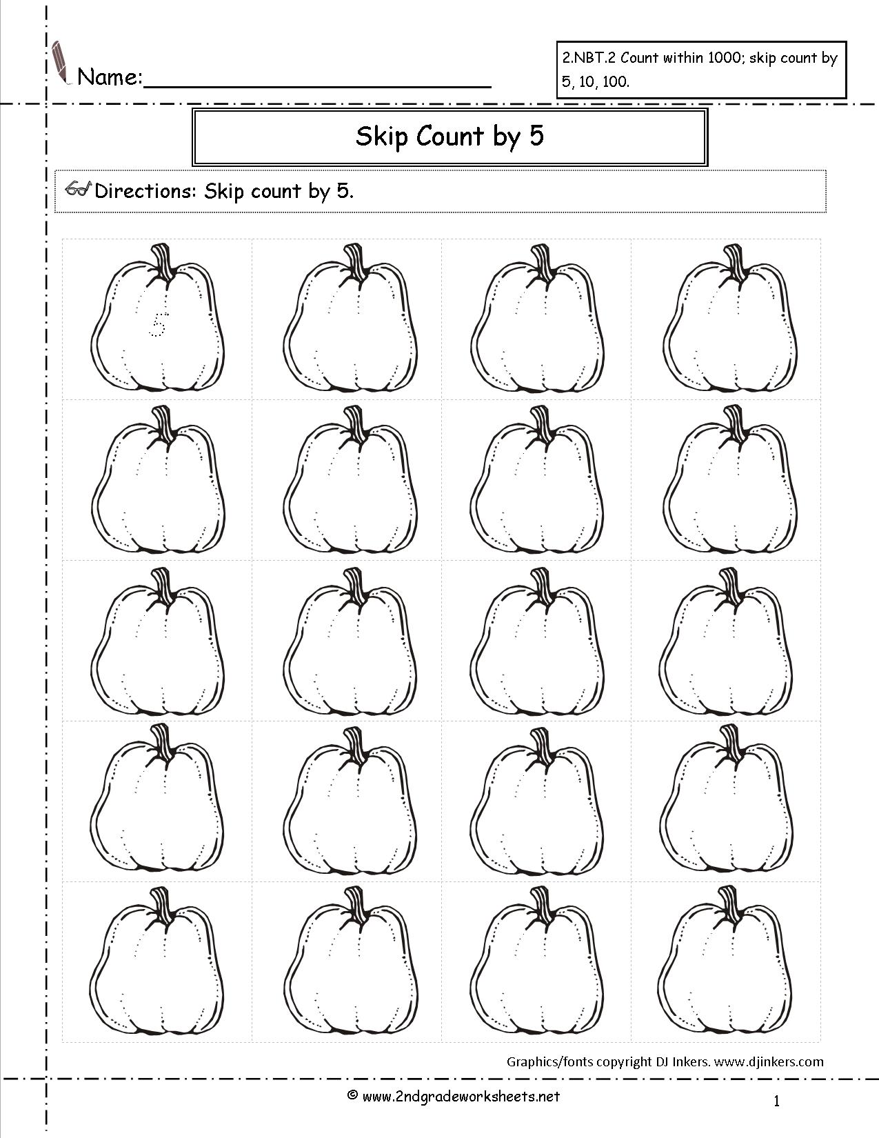 Preschool Pumpkin Seed Counting Worksheet 479965