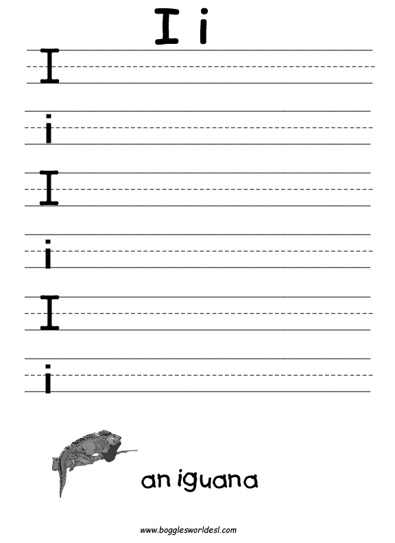 Preschool Worksheets With The Letter I  1006472
