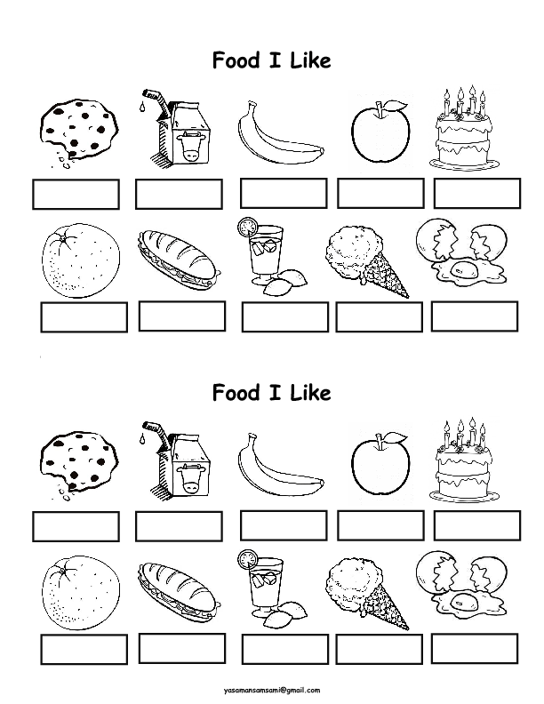 Printable Food Worksheets For Preschoolers 875684