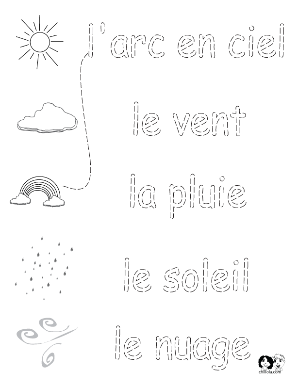 Printable Preschool French Worksheets 1016179