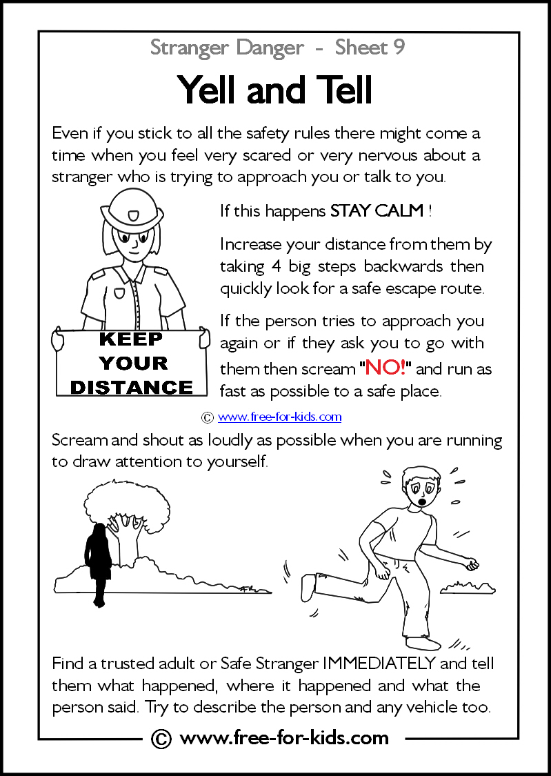 Scarce Stranger Danger Coloring Pages Now More Worksheets And