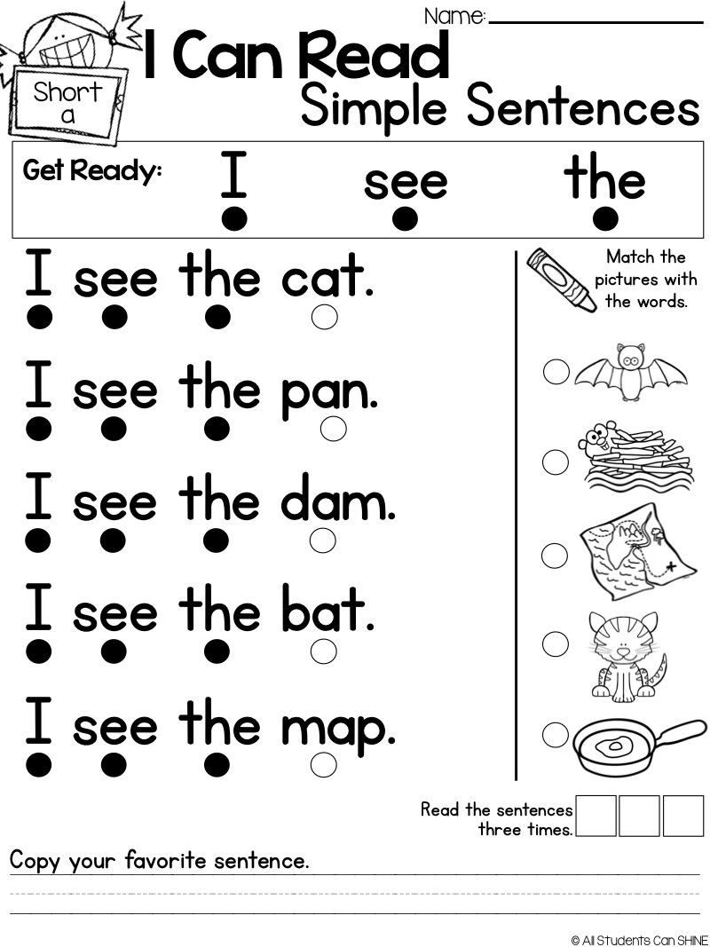 Simple Sentence Worksheet Gallery