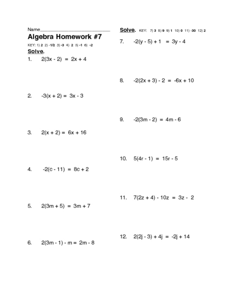 Solving Multi Step Equations Worksheet Multiple Step Equations