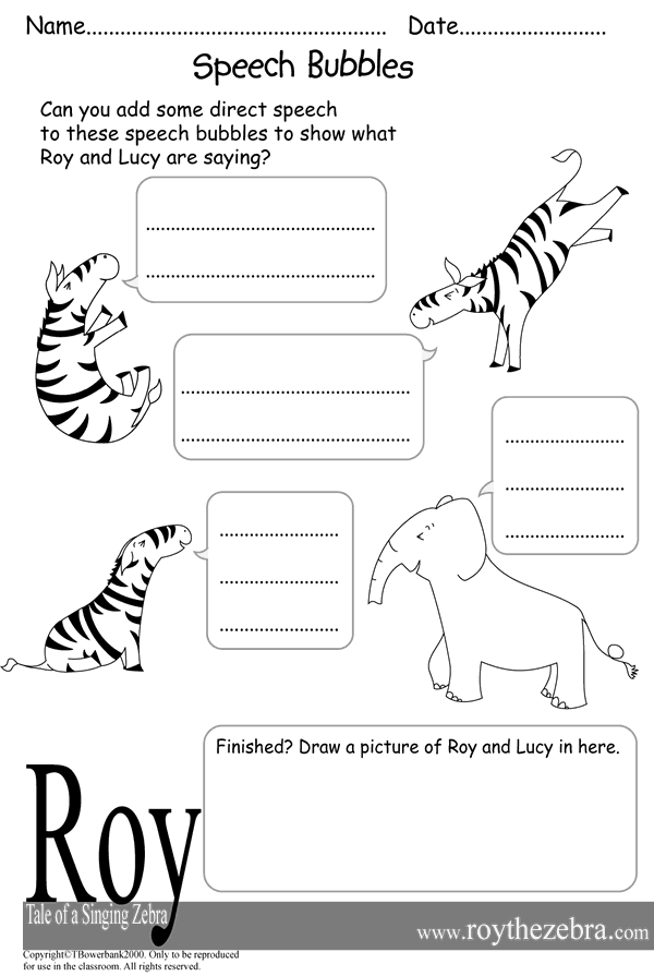 Speech Bubbles Worksheet Year 1 275616