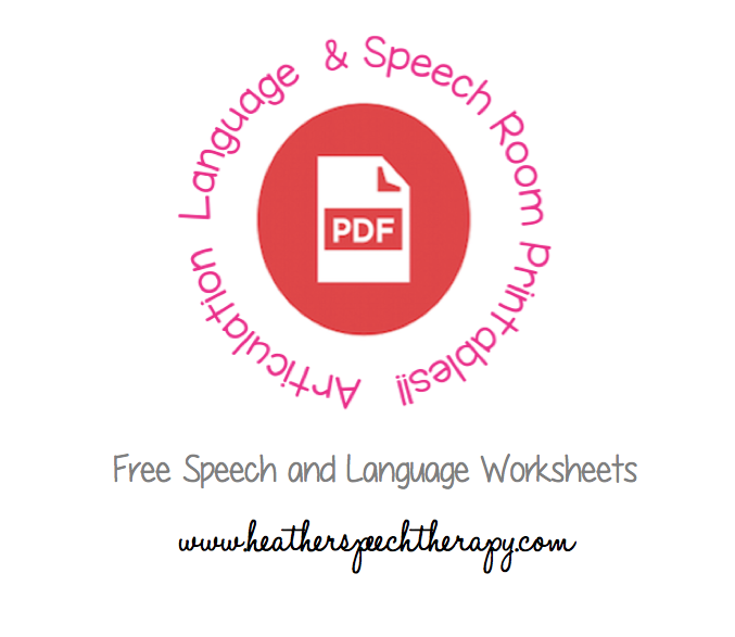 Speech Therapy Worksheets