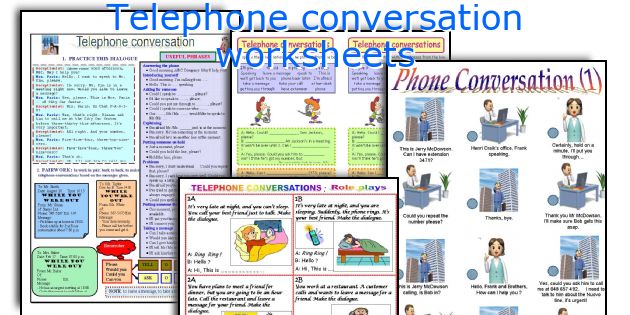 Telephone Conversation Worksheets