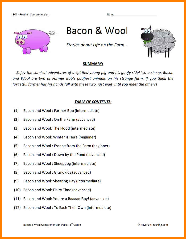 Third Grade Comprehension 462103