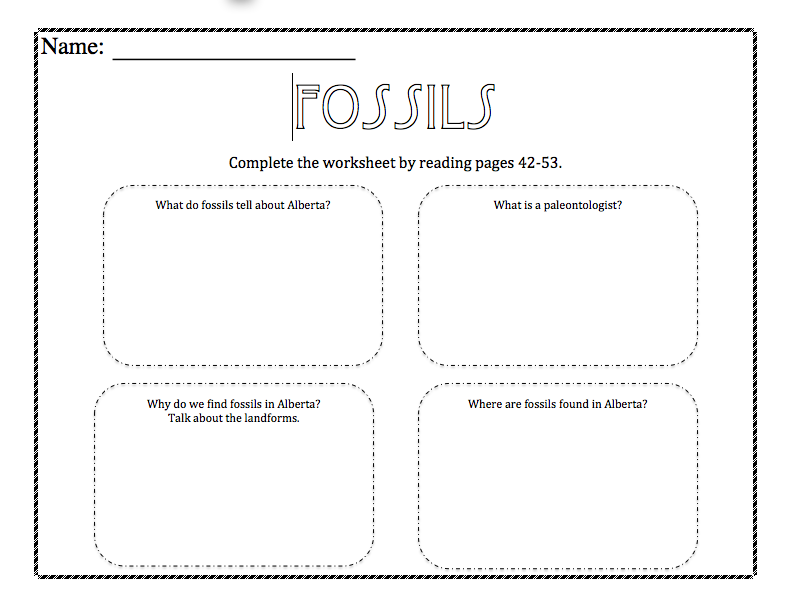 Types Of Fossils Worksheet The Best Worksheets Image Collection