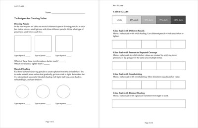 Value And Shading Worksheet