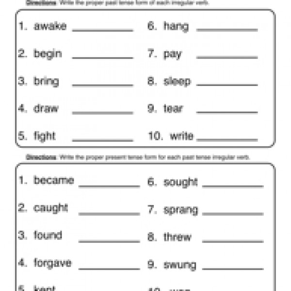 Verbs Worksheet Second Grade  297454