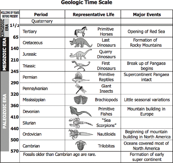 Worksheet On Geologic Time Scale  165452
