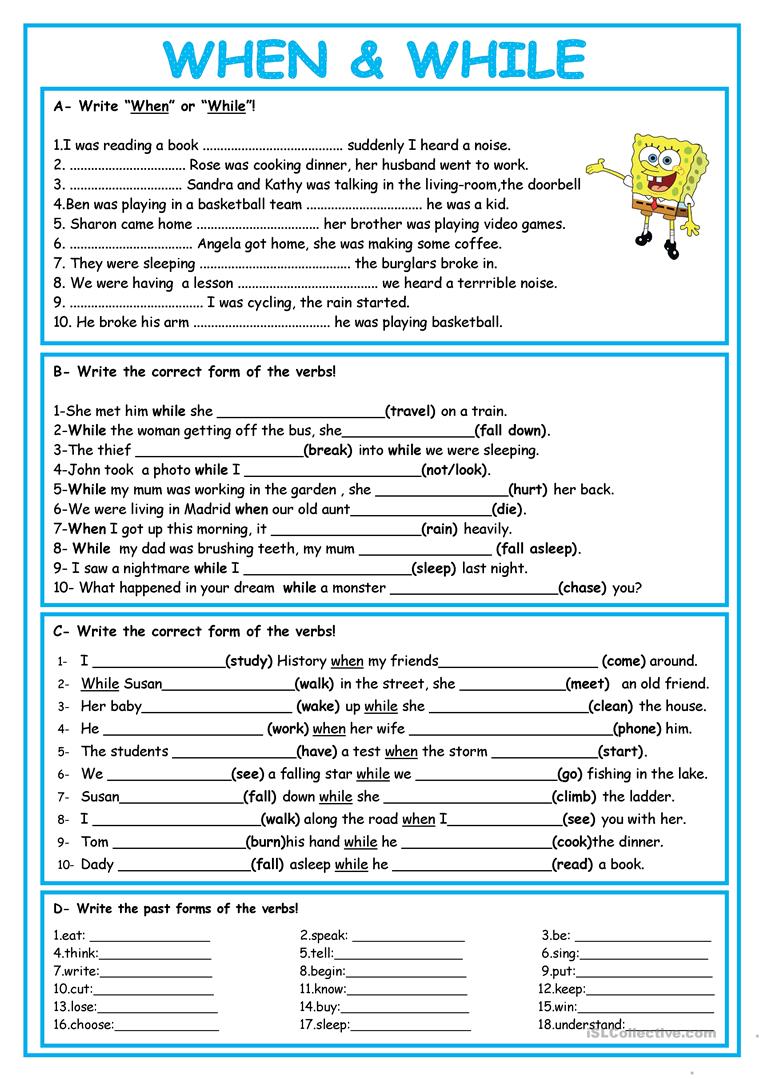 Worksheet Past Continuous Tense 645899