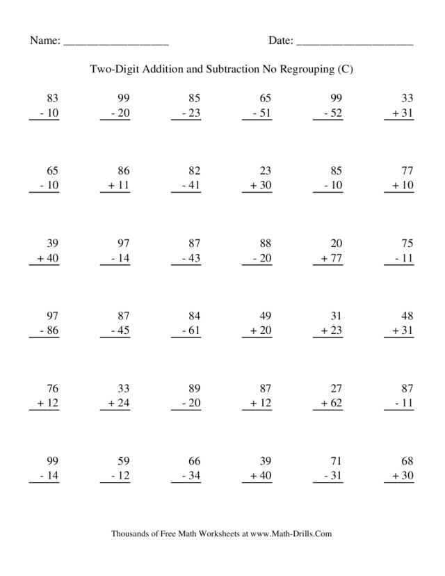 Worksheets Addition And Subtraction With Regrouping The Best