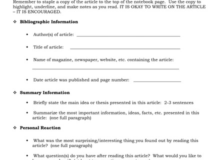 12 Best Images Of Reading Summary Worksheets Science, Article