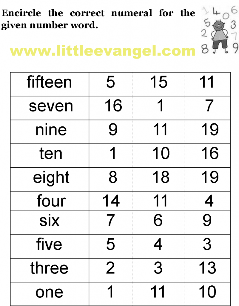 13 Best Images Of Kindergarten Writing Number Words, Writing | Free ...