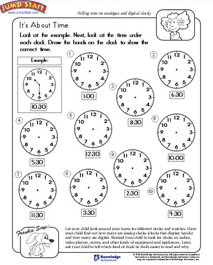 13+ How To Tell Time Worksheets