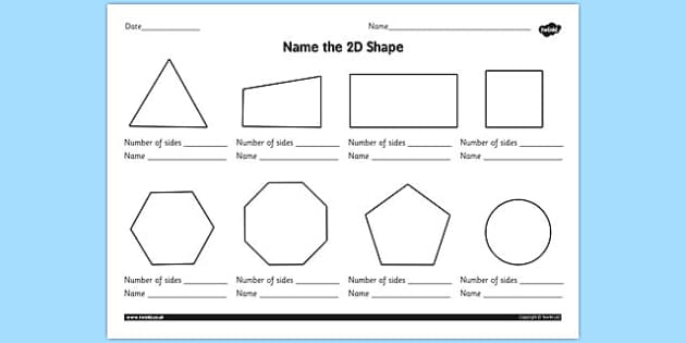 2d Shapes Worksheet