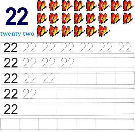 Worksheet On Number 22