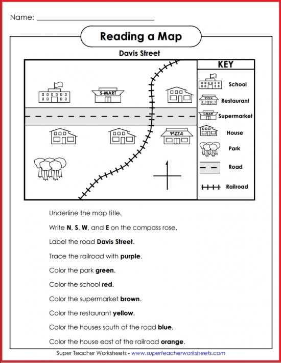 Teach Basic Map Skills With This Printable Map Activity  Students
