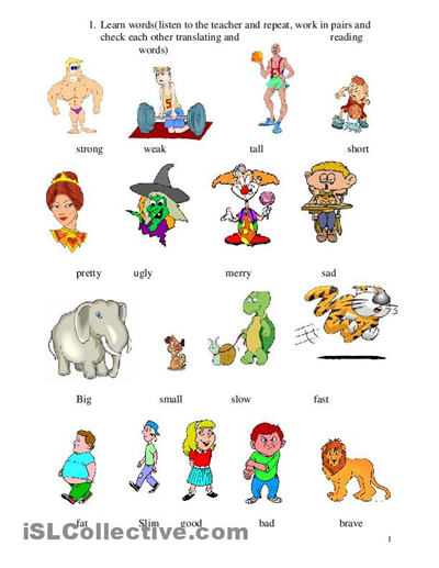 Adjectives+to+describe+people+for+kids