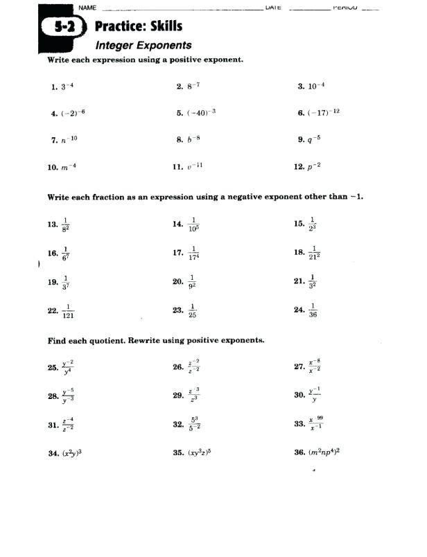 Algebra Printable Worksheets Printable For Algebra Order Of