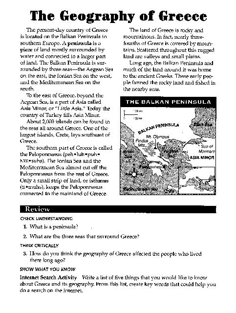Ancient Greece Map Activity Images, Ancient Greece Worksheets | Free ...