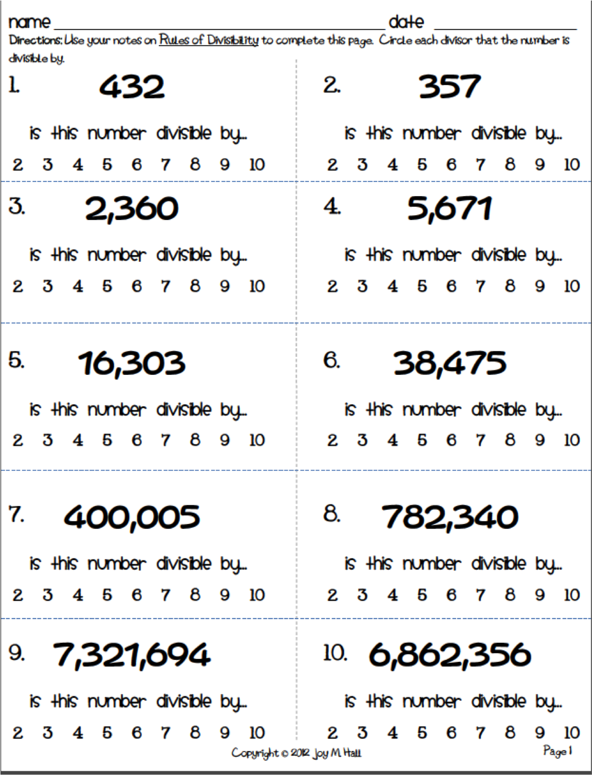 Awesome Collection Of Divisibility Test Worksheet Divisibility