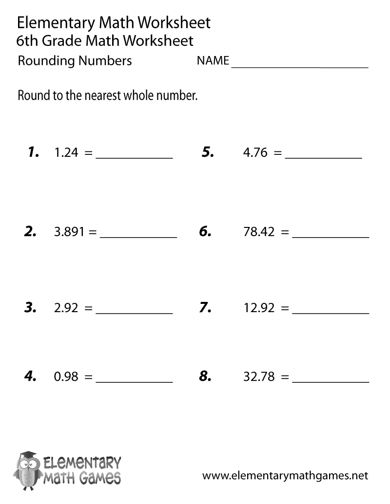 Free Printable Fraction Worksheets For 6th Grade