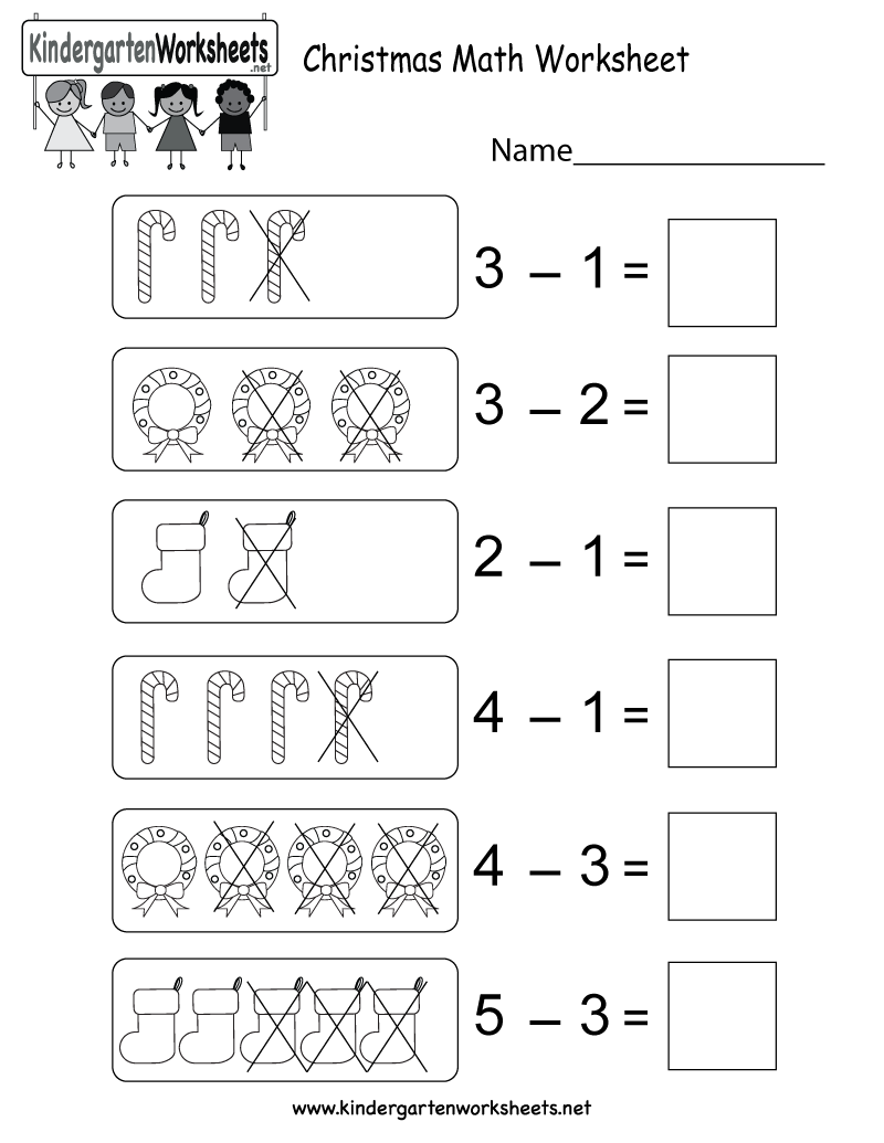 Christmas Math Worksheets Printables, Kindergarten Christmas