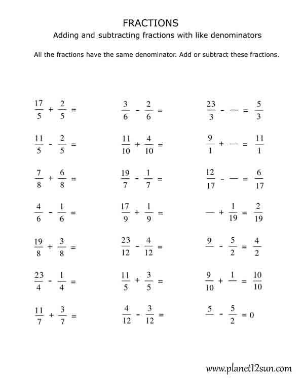 Composing And Decomposing Fractions Worksheets Worksheets For All