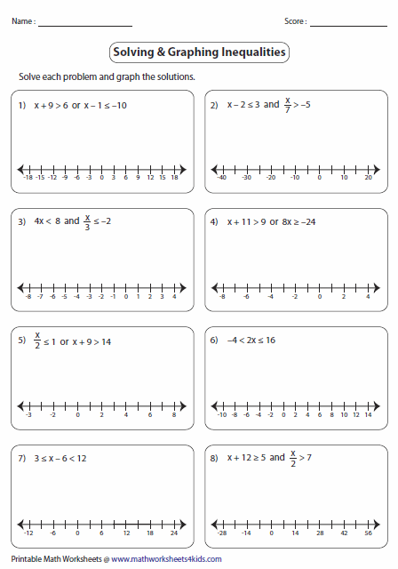 Compound Inequality Word Problems Worksheet 952198