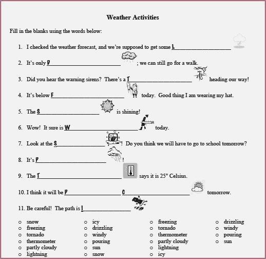 4th Grade Weather Worksheets Free Worksheets Library